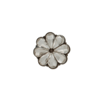 Ingunn Clear CZ 8 Leaf Flower Button Cover 19x20mm -DNSK Copenhagen