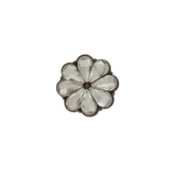 Ingunn Clear CZ 8 Leaf Flower Button Cover 19x20mm -DNSK Copenhagen