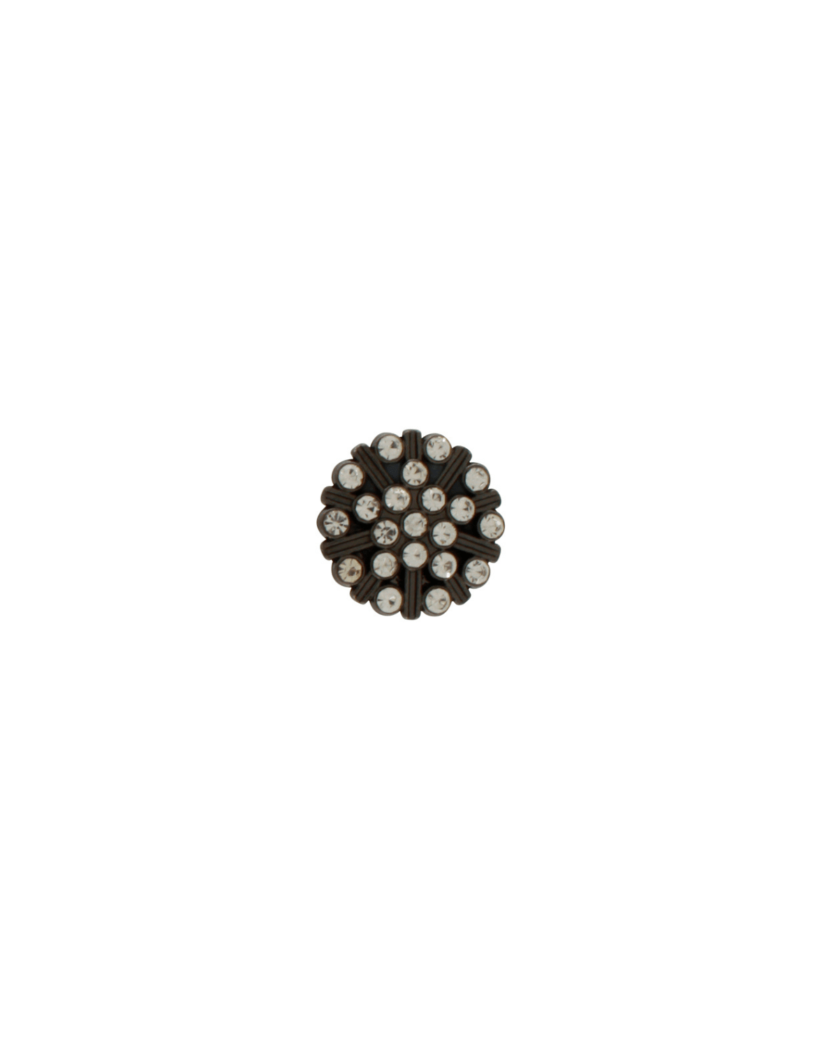 Ingunn Clear CZ Minimalistic Flower Button Cover 21x21mm -DNSK Copenhagen