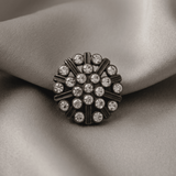 Ingunn Clear CZ Minimalistic Flower Button Cover 21x21mm -DNSK Copenhagen