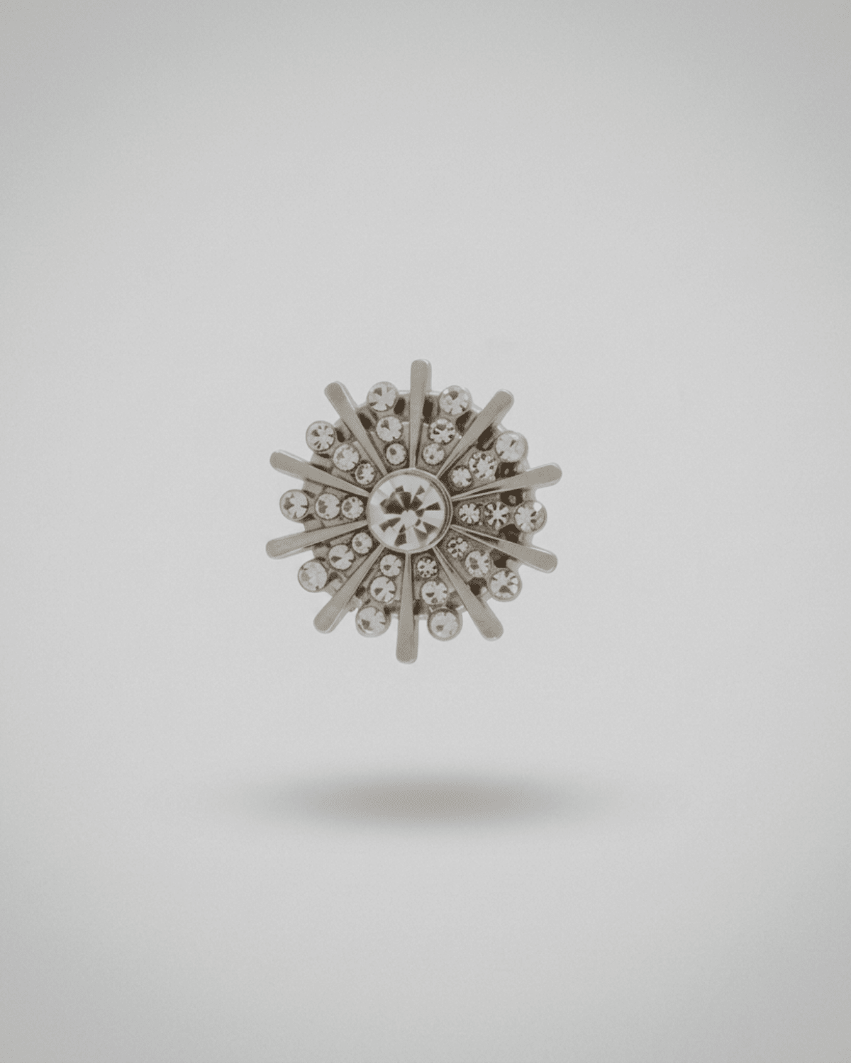 Ingunn Clear CZ Minimalistic Star Button Cover 21x21mm -DNSK Copenhagen
