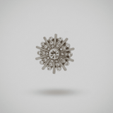 Ingunn Clear CZ Minimalistic Star Button Cover 21x21mm -DNSK Copenhagen