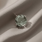 Ingunn Clear CZ Statement Stone Button Cover 20x20mm -DNSK Copenhagen