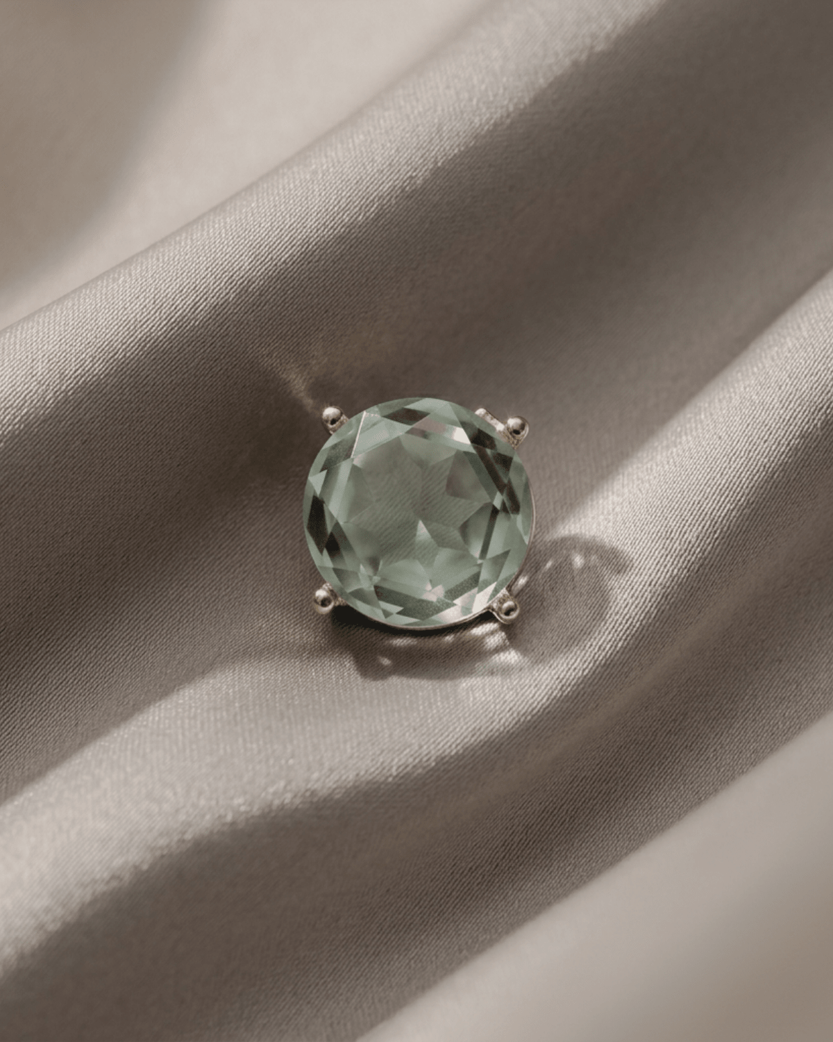 Ingunn Clear CZ Statement Stone Button Cover 20x20mm -DNSK Copenhagen