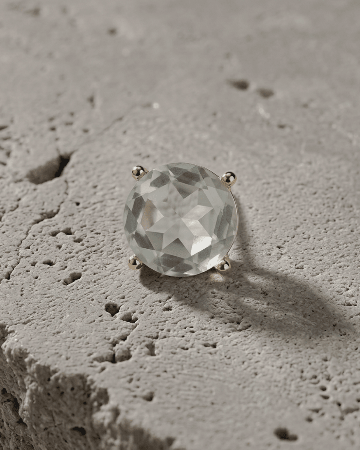 Ingunn Clear CZ Statement Stone Button Cover 20x20mm -DNSK Copenhagen