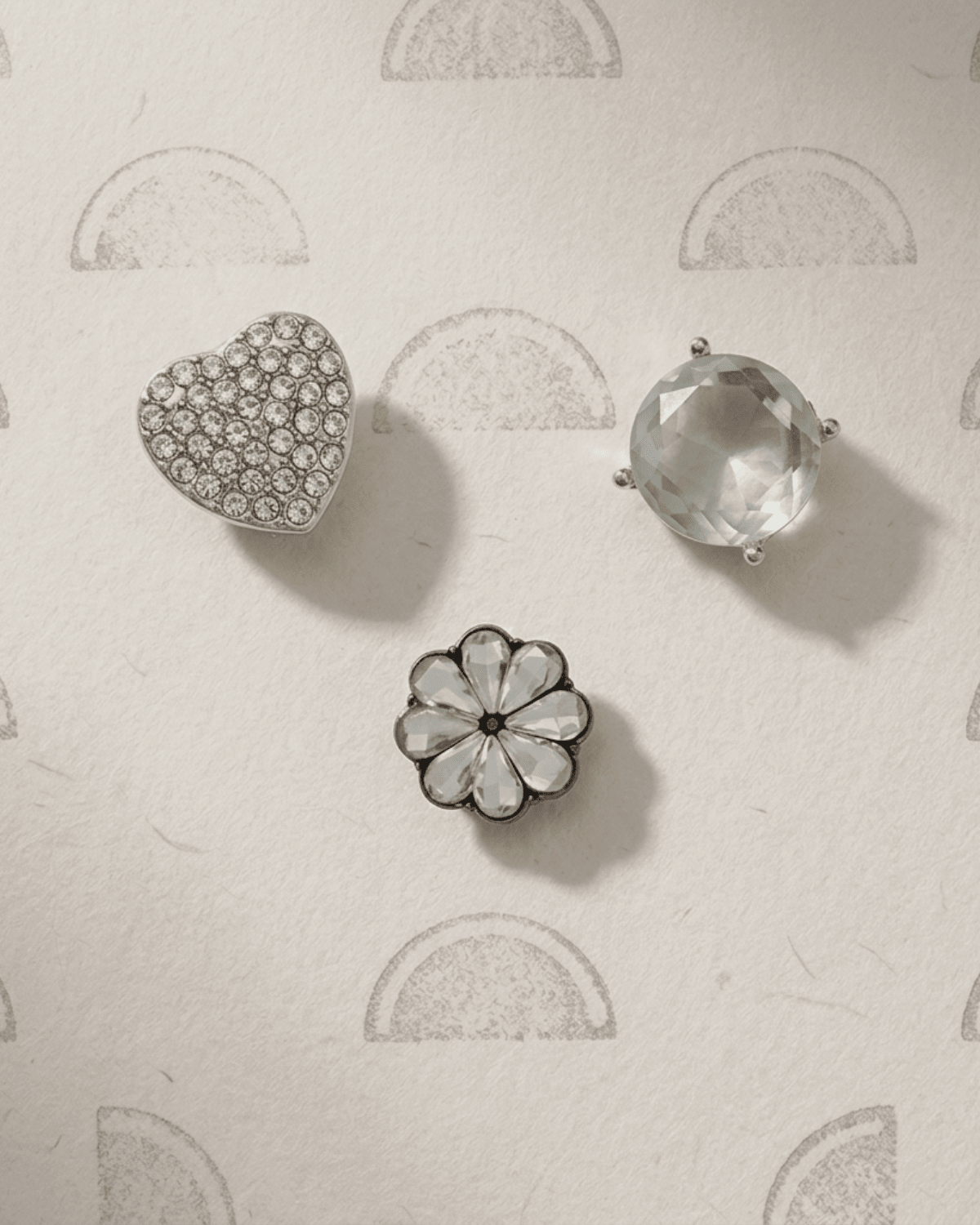 Ingunn Clear CZ Statement Stone Button Cover 20x20mm -DNSK Copenhagen