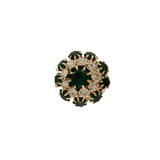 Ingunn Green CZ Flower Button Cover -DNSK Copenhagen