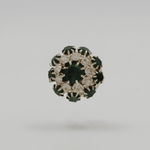 Ingunn Green CZ Flower Button Cover -DNSK Copenhagen