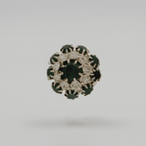 Ingunn Green CZ Flower Button Cover -DNSK Copenhagen