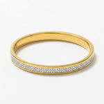 Joy Waterproof Bangle CZ White 18K Gold Plating - DANSK Copenhagen