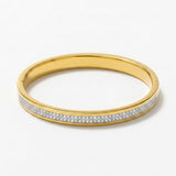 Joy Waterproof Bangle CZ White 18K Gold Plating - DANSK Copenhagen