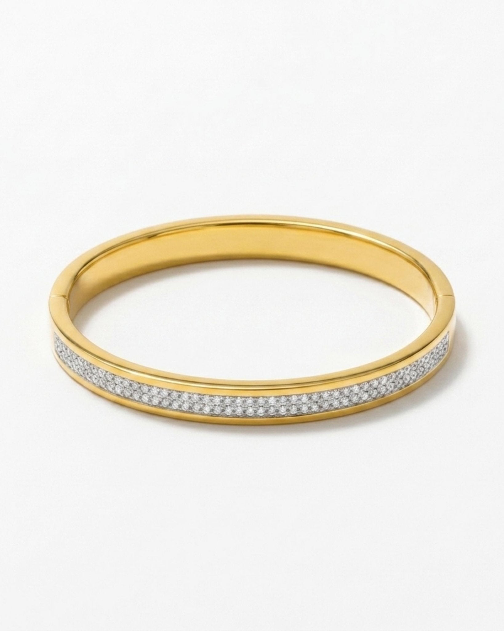 Joy Waterproof Bangle CZ White 18K Gold Plating - DANSK Copenhagen