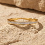 Joy Waterproof Bangle CZ White 18K Gold Plating - DANSK Copenhagen