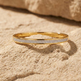 Joy Waterproof Bangle CZ White 18K Gold Plating - DANSK Copenhagen