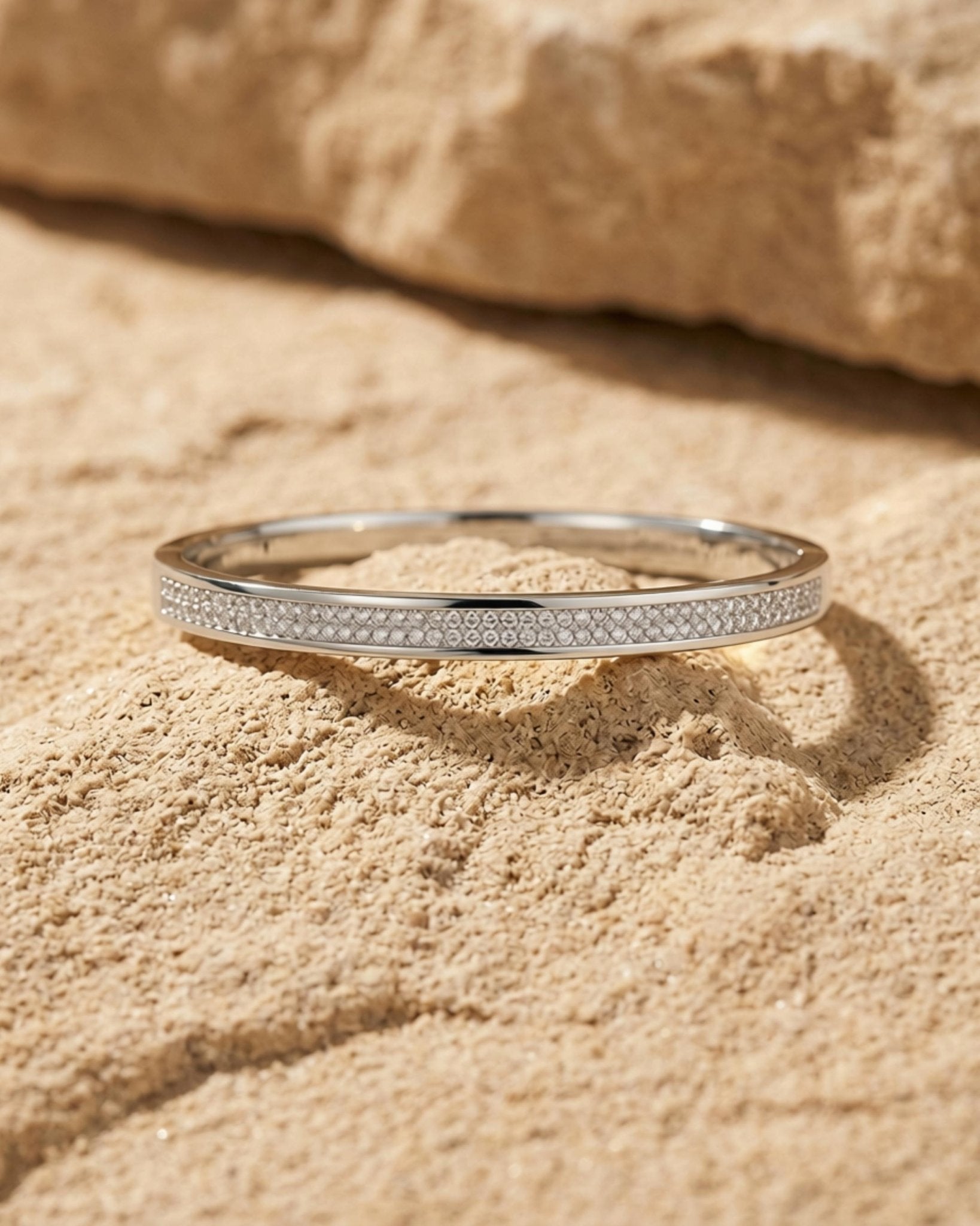 Joy Waterproof Bangle CZ White Shiny - DANSK Copenhagen