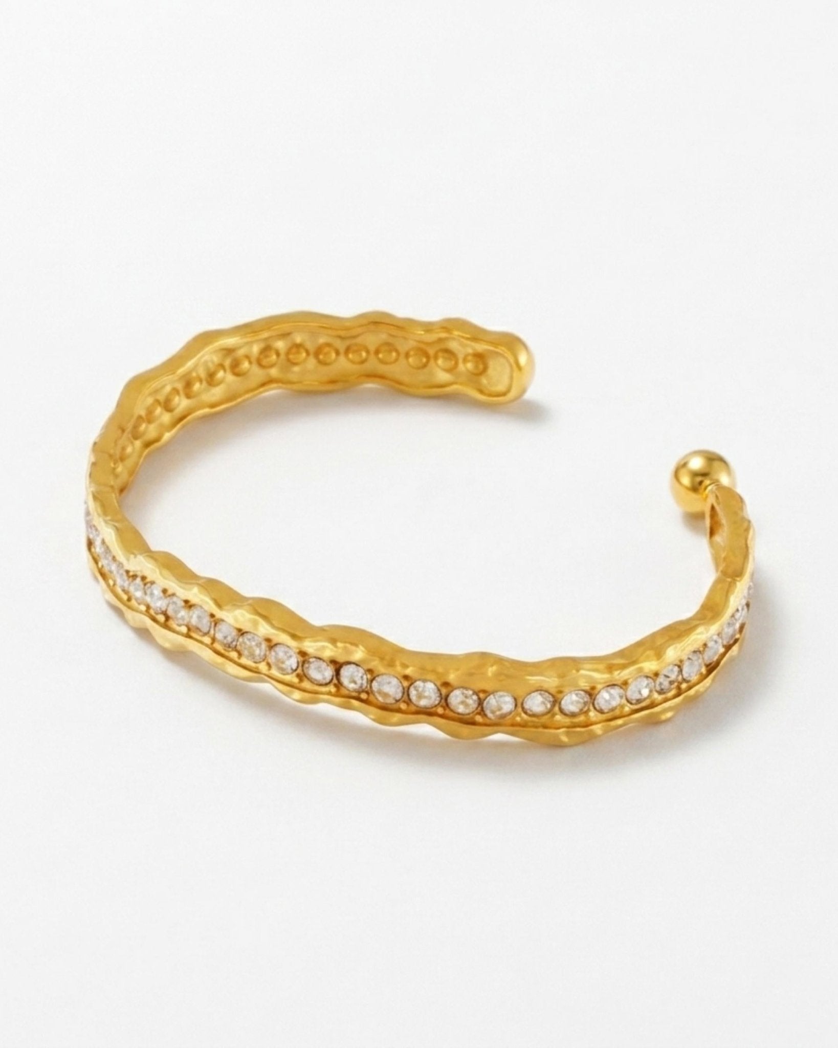Joy Waterproof Chunky CZ Cuff Bracelet 18K Gold Plating - DANSK Copenhagen