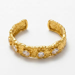 Joy Waterproof Chunky CZ Organic Cuff Bracelet 18K Gold Plating - DANSK Copenhagen