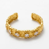 Joy Waterproof Chunky CZ Organic Cuff Bracelet 18K Gold Plating - DANSK Copenhagen