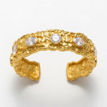 Joy Waterproof Chunky CZ Organic Cuff Bracelet 18K Gold Plating - DANSK Copenhagen