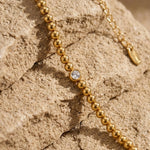 Joy Waterproof Clear CZ & Ball Bracelet 18K Gold Plating - DANSK Copenhagen