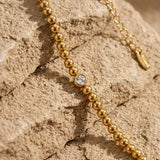 Joy Waterproof Clear CZ & Ball Bracelet 18K Gold Plating - DANSK Copenhagen