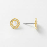Joy Waterproof Clear CZ Circle Earrings 18K Gold Plating - DANSK Copenhagen