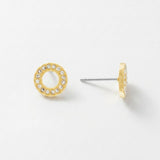 Joy Waterproof Clear CZ Circle Earrings 18K Gold Plating - DANSK Copenhagen