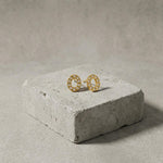 Joy Waterproof Clear CZ Circle Earrings 18K Gold Plating - DANSK Copenhagen