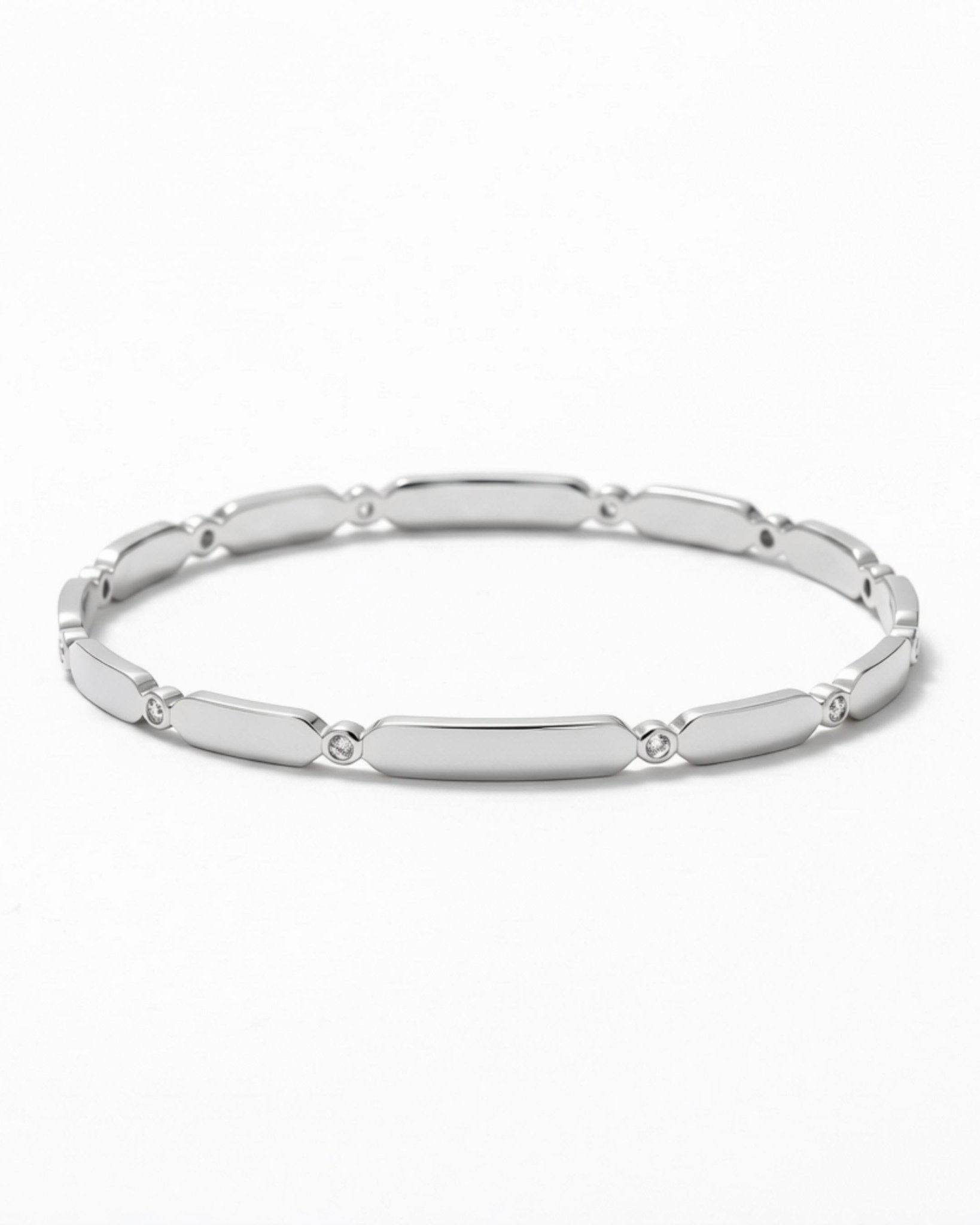 Joy Waterproof Clear CZ Delicate Bangle Silver Plating - DANSK Copenhagen