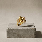 Joy Waterproof Clear CZ Multi Ball Ring 18K Gold Plating - DANSK Copenhagen