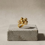 Joy Waterproof Clear CZ Multi Ball Ring 18K Gold Plating - DANSK Copenhagen