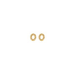 Joy Waterproof Clear CZ OO Post Earrings 18K Gold Plating - DANSK Copenhagen