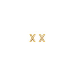 Joy Waterproof Clear CZ XX Post Earrings 18K Gold Plating - DANSK Copenhagen