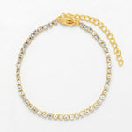 Joy Waterproof CZ Crystal 2mm Chain Bracelet 18K Gold Plating - DANSK Copenhagen