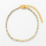 Joy Waterproof CZ Crystal 2mm Chain Bracelet 18K Gold Plating - DANSK Copenhagen