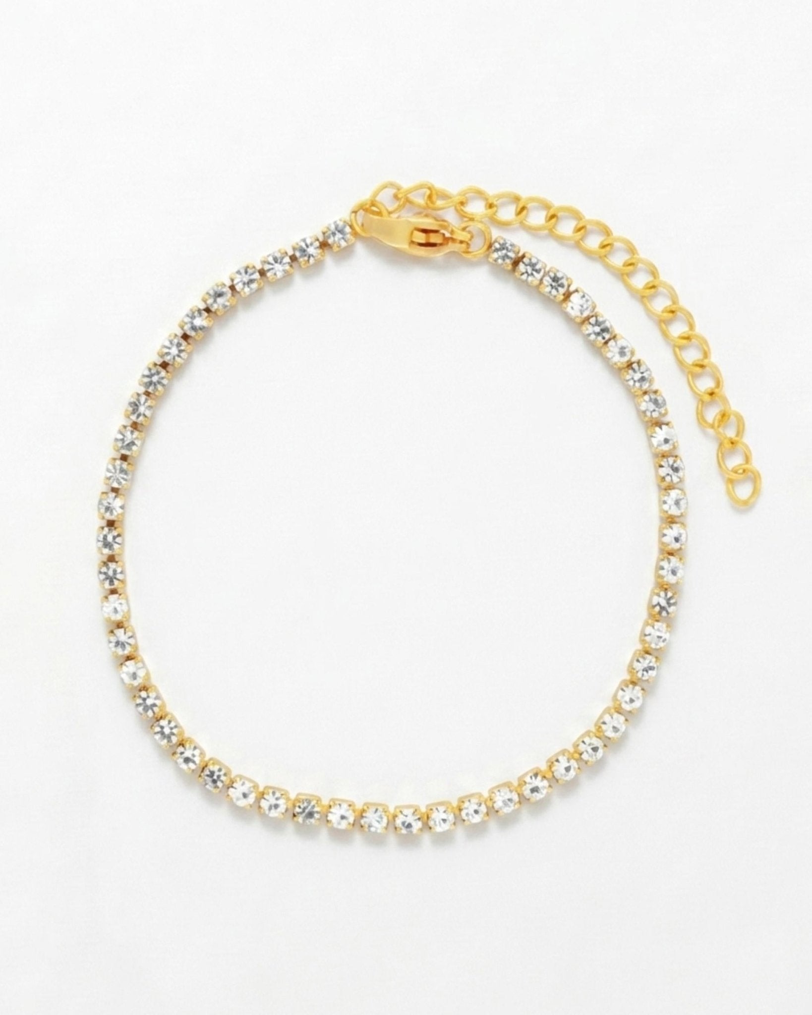 Joy Waterproof CZ Crystal 2mm Chain Bracelet 18K Gold Plating - DANSK Copenhagen