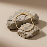 Joy Waterproof CZ Crystal 2mm Chain Bracelet 18K Gold Plating - DANSK Copenhagen