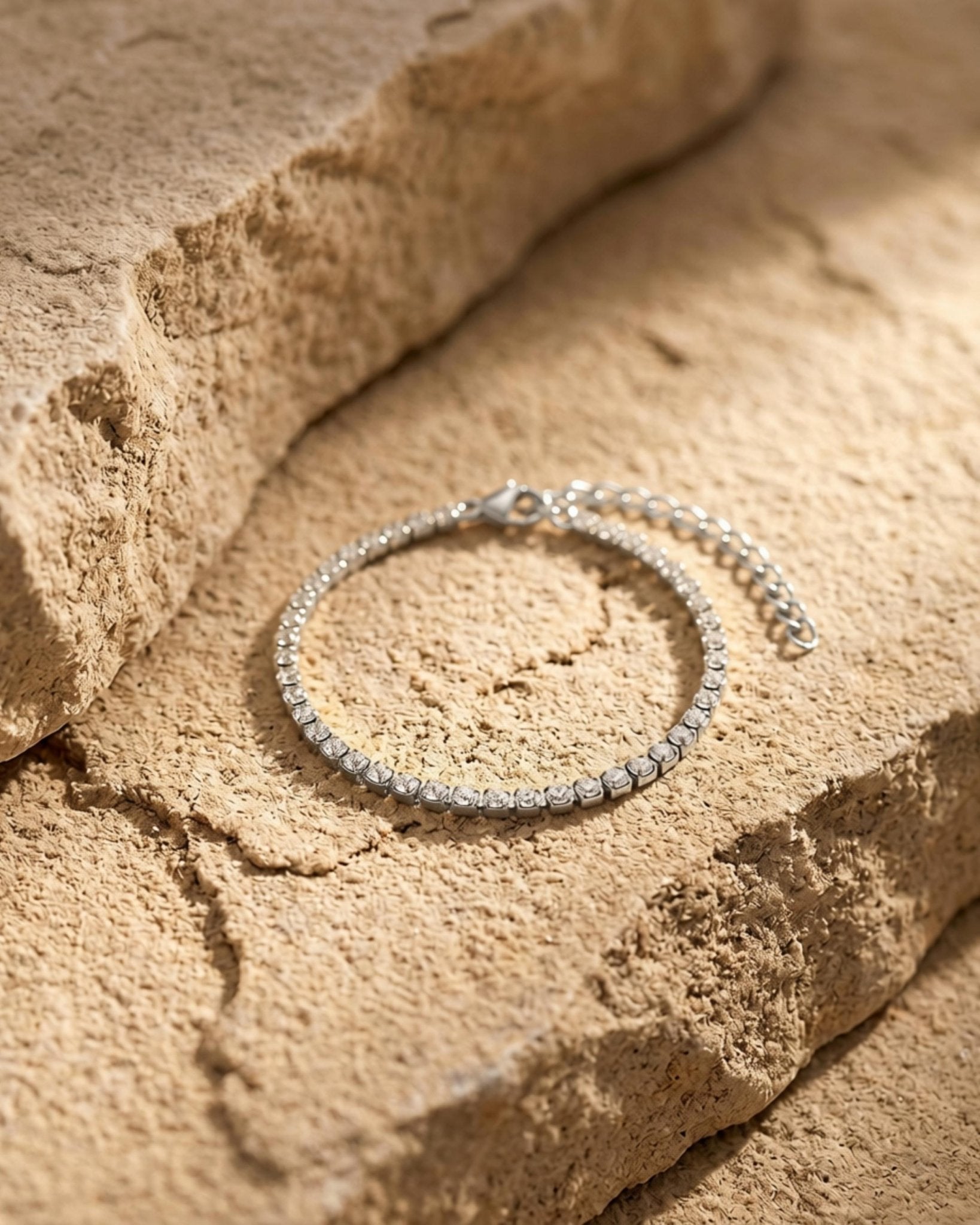Joy Waterproof CZ Crystal 2mm Chain Bracelet Silver Plating - DANSK Copenhagen