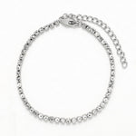Joy Waterproof CZ Crystal 2mm Chain Bracelet Silver Plating - DANSK Copenhagen