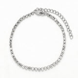 Joy Waterproof CZ Crystal 2mm Chain Bracelet Silver Plating - DANSK Copenhagen