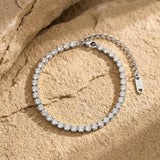 Joy Waterproof CZ Crystal 4mm Bracelet Silver Plating - DANSK Copenhagen