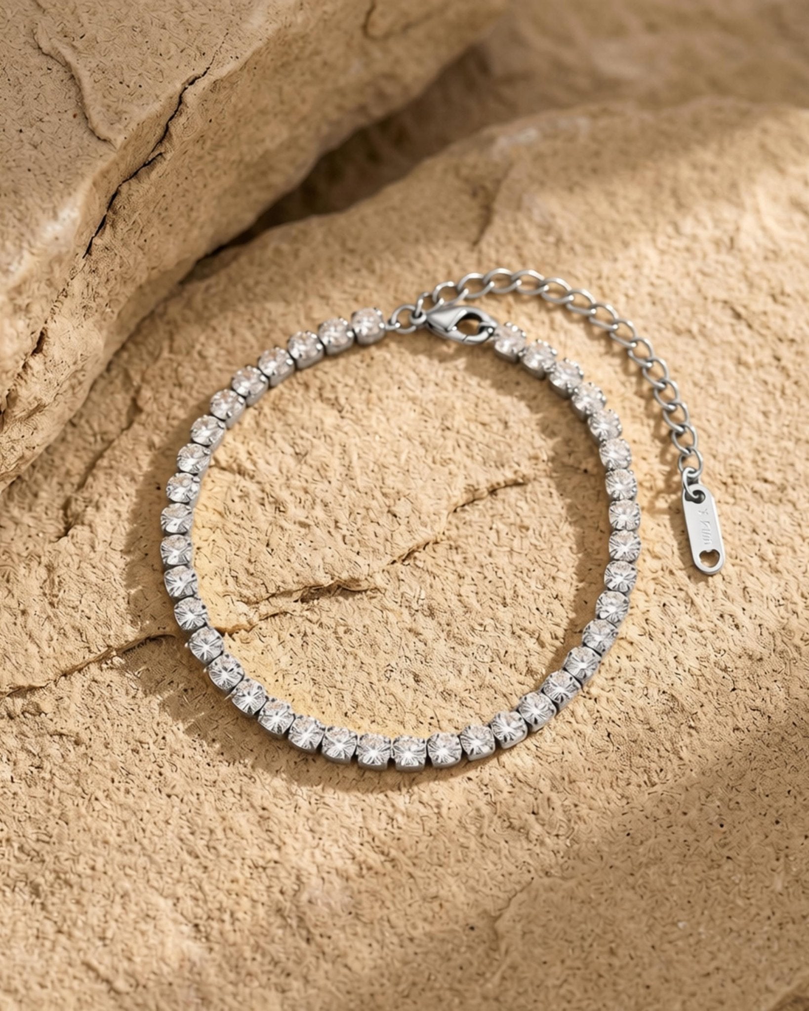 Joy Waterproof CZ Crystal 4mm Bracelet Silver Plating - DANSK Copenhagen