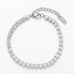 Joy Waterproof CZ Crystal 4mm Bracelet Silver Plating - DANSK Copenhagen