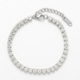 Joy Waterproof CZ Crystal 4mm Bracelet Silver Plating - DANSK Copenhagen