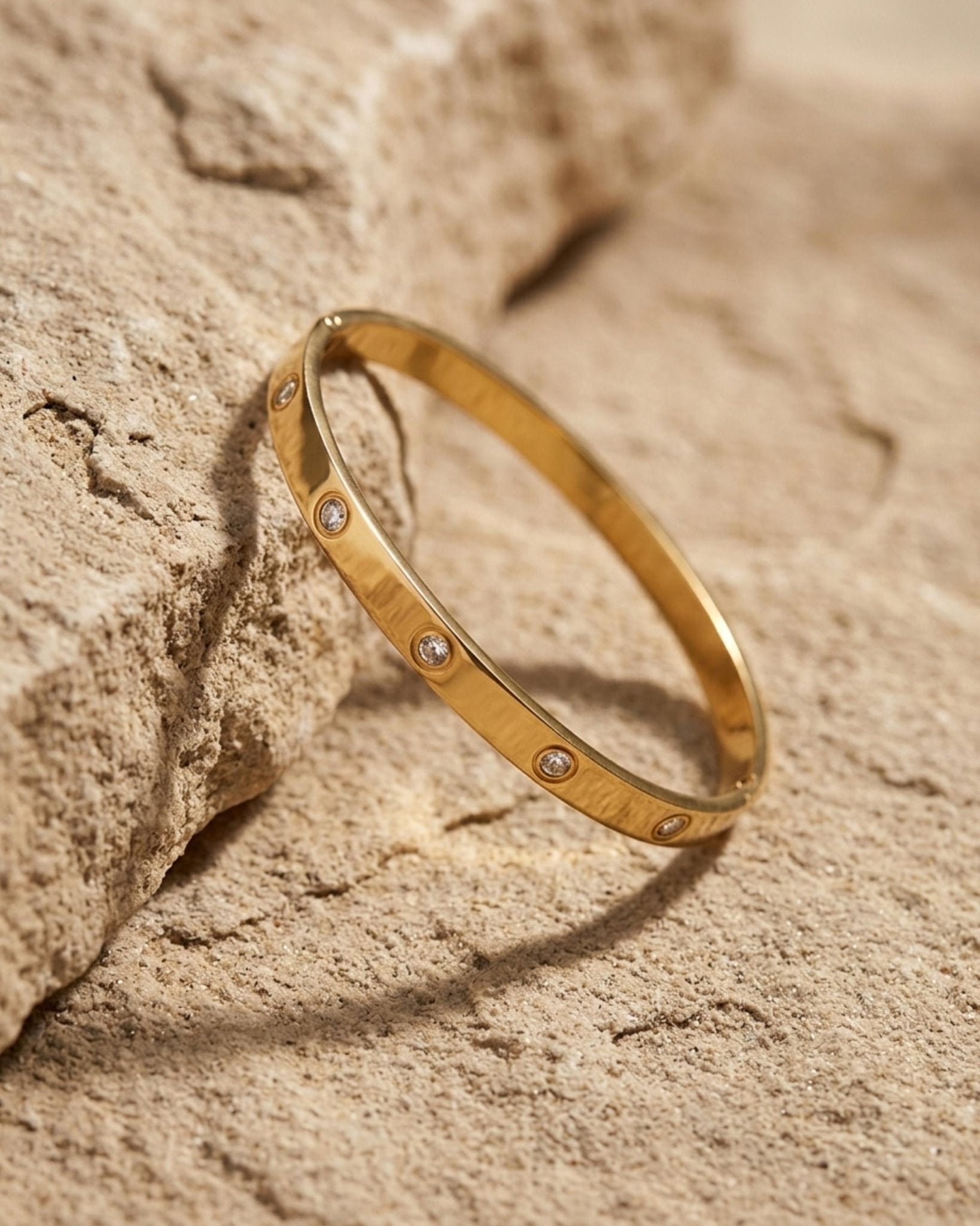 Joy Waterproof CZ Crystal Bangle 18K Gold Plating - DANSK Copenhagen