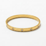 Joy Waterproof CZ Crystal Bangle 18K Gold Plating - DANSK Copenhagen