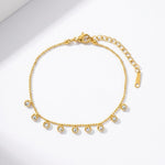 Joy Waterproof CZ Multi Crystal Chain Bracelet 18K Gold Plating - DANSK Copenhagen