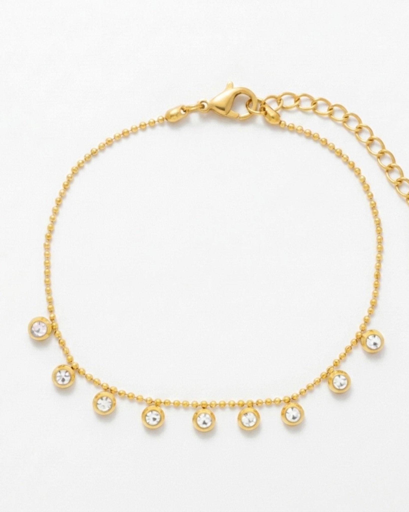 Joy Waterproof CZ Multi Crystal Chain Bracelet 18K Gold Plating - DANSK Copenhagen