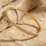 Joy Waterproof CZ Organic Bangle 18K Gold Plating - DANSK Copenhagen