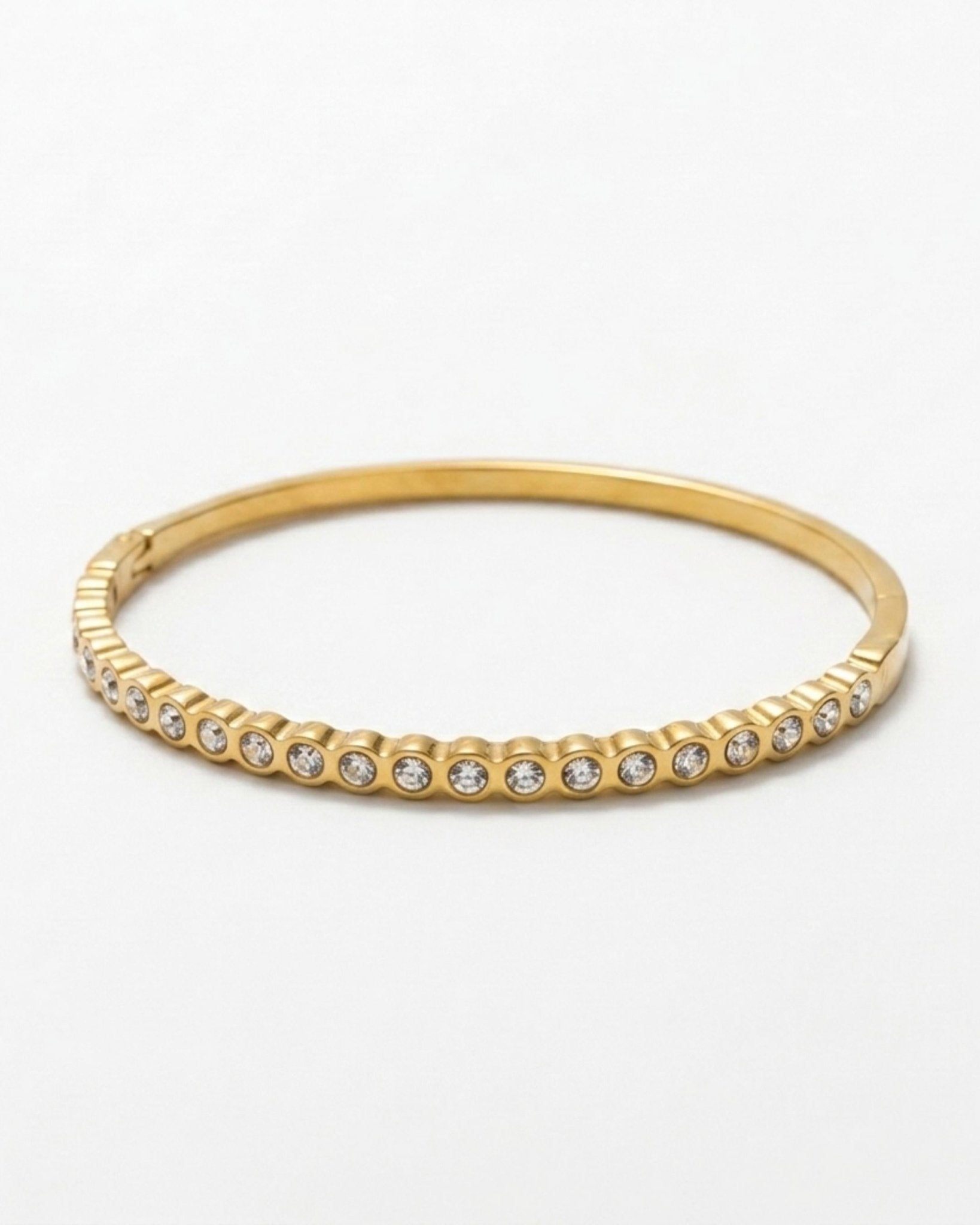 Joy Waterproof CZ Organic Bangle 18K Gold Plating - DANSK Copenhagen
